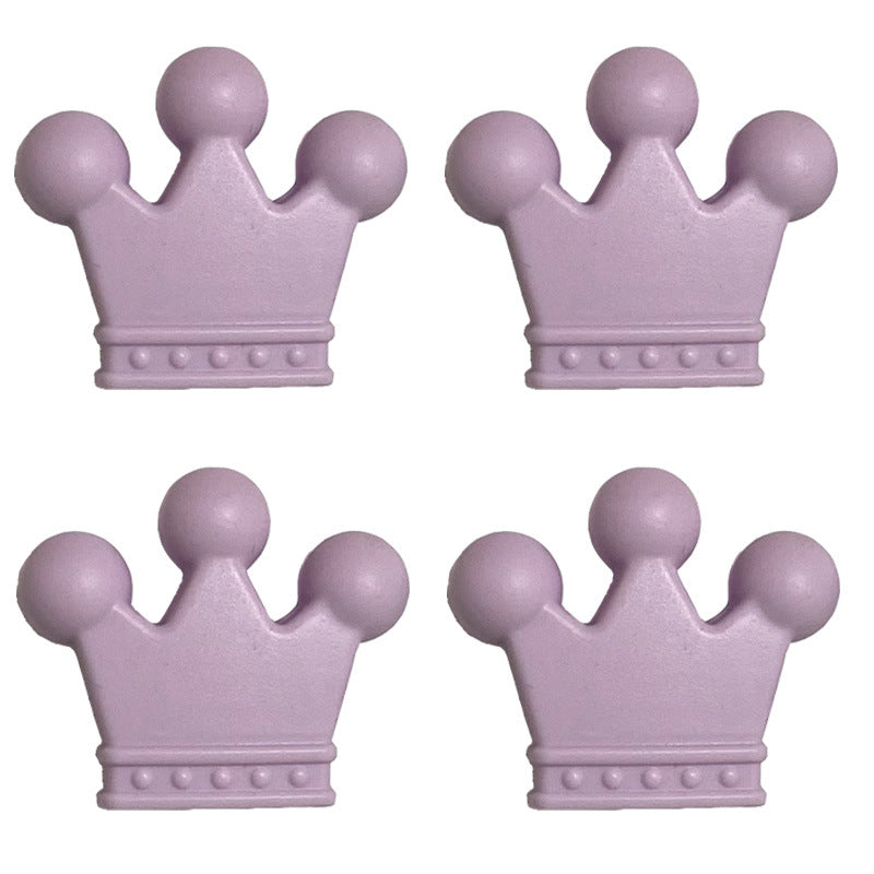Venta al por mayor 35×30MM Crown Teethers Cuentas de silicona 50pcs